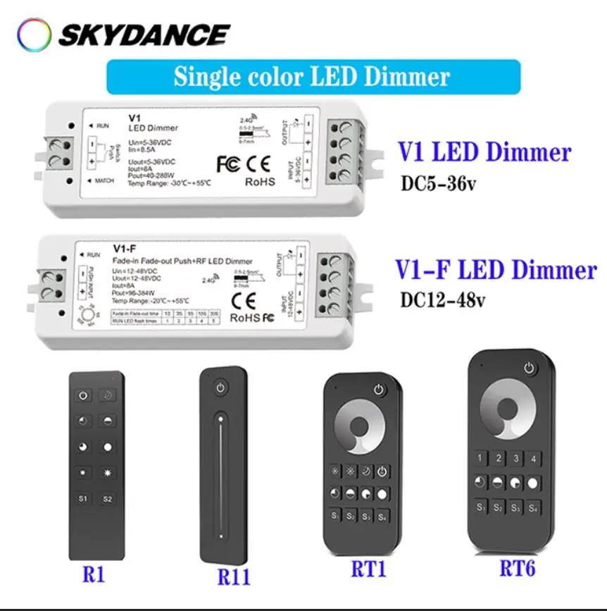 Skydance DC12V-48V CV ̵  ̵ ƿ LED , Ǫ  ̹ DC5V-36V, LED ܻ Ʈ  V1-F/V1